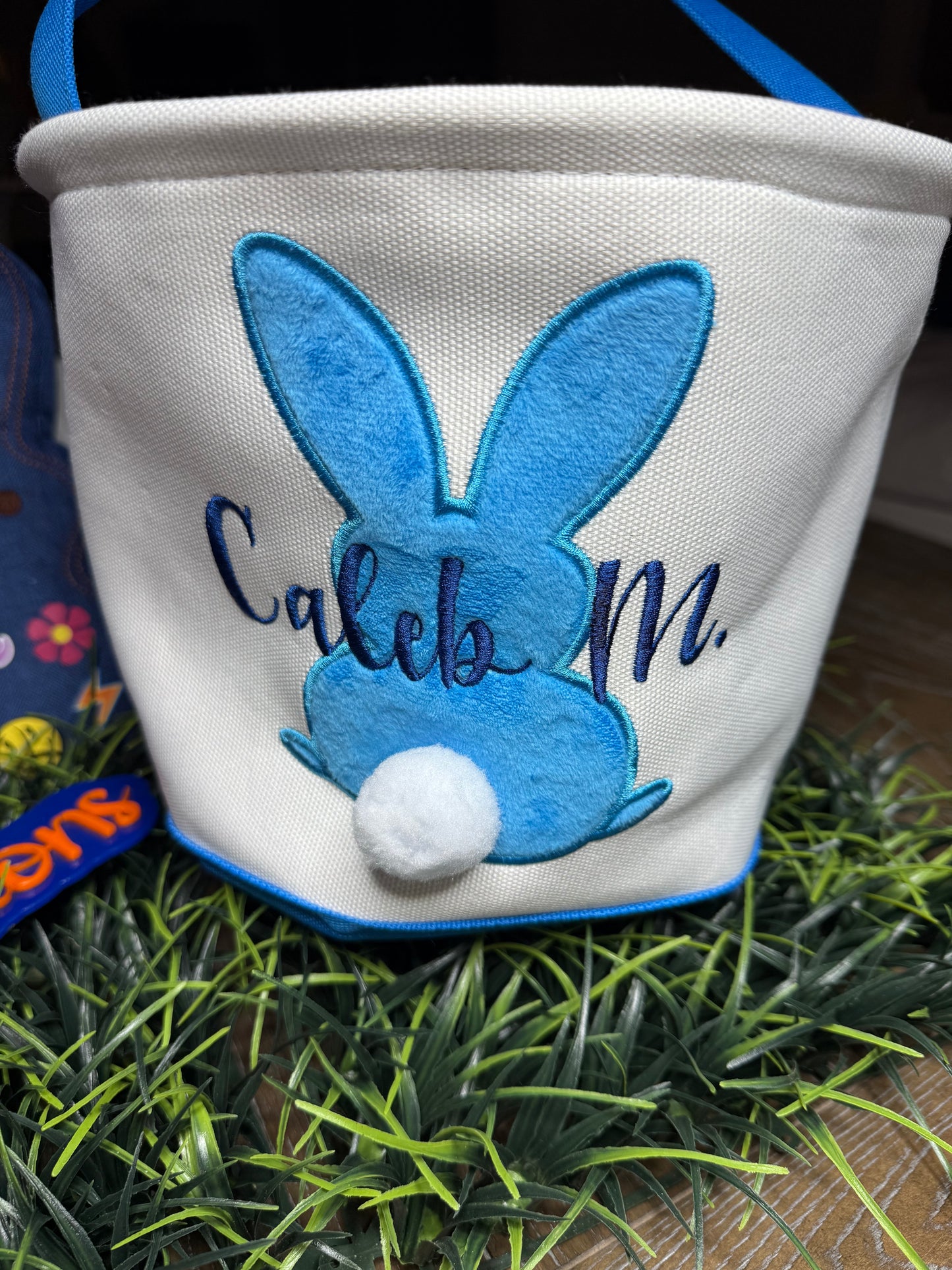 Personalized Embroidered Easter Basket