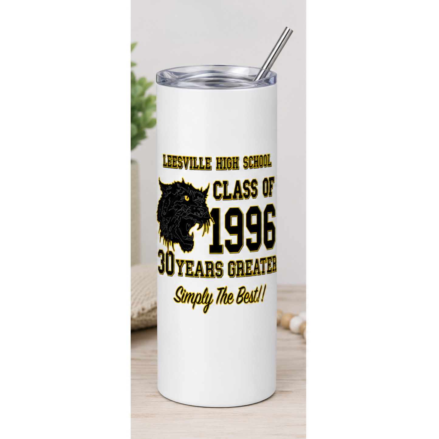 20 oz. White Tumbler LHS