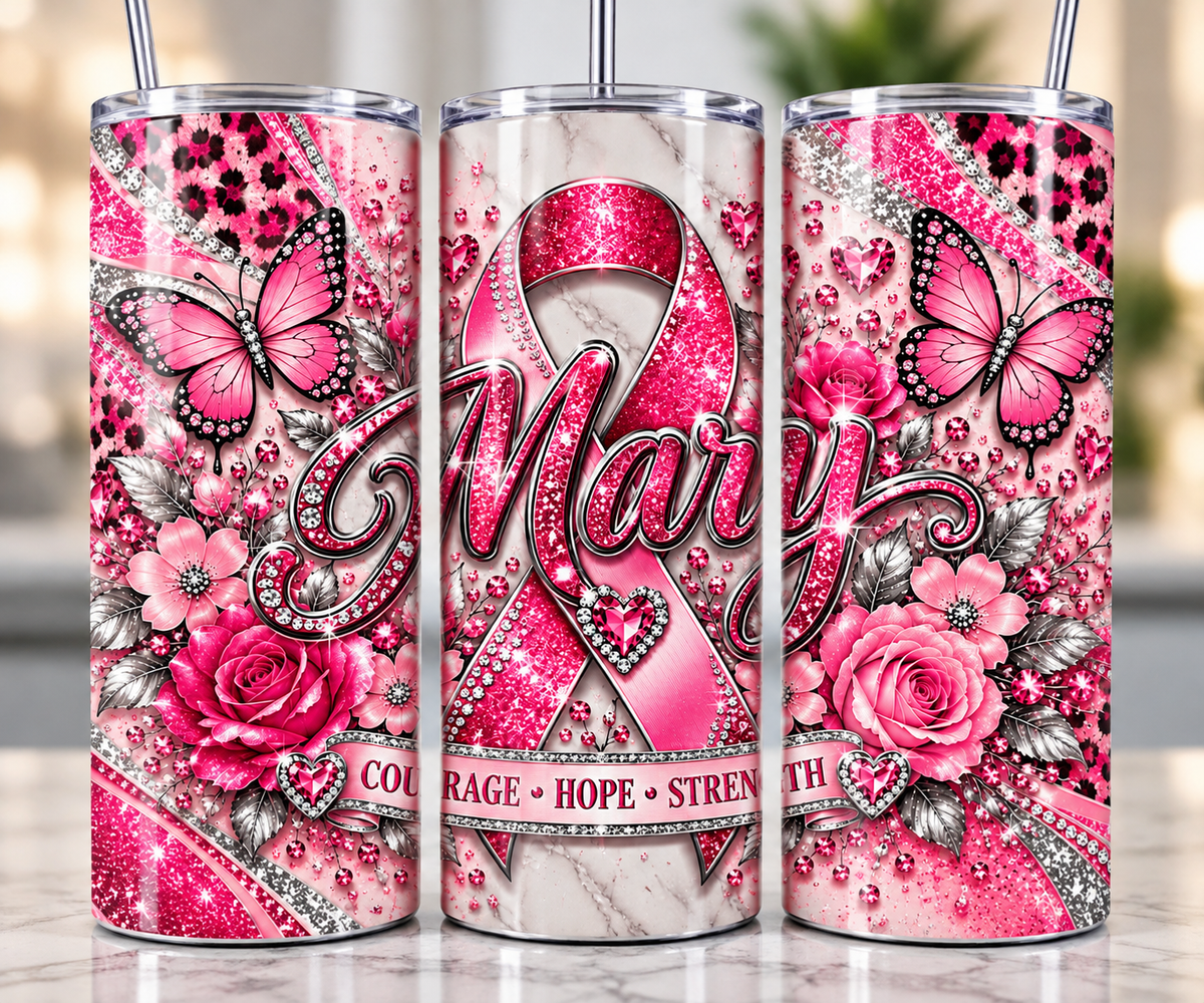 Breast Cancer Awareness 20 oz Skinny Tumbler