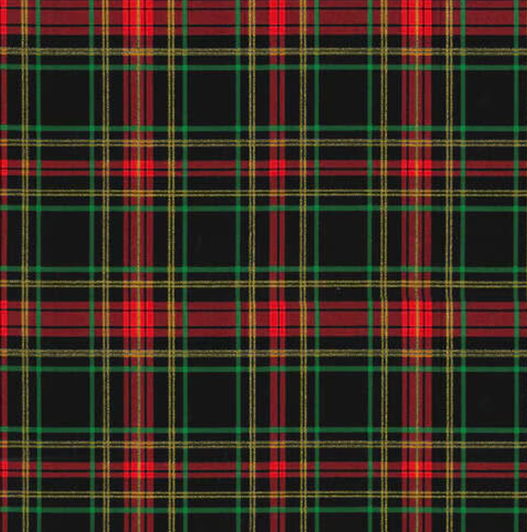 Christmas Plaid Wreath Sash