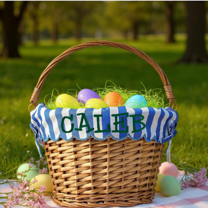 Personalized Embroidered Easter Basket