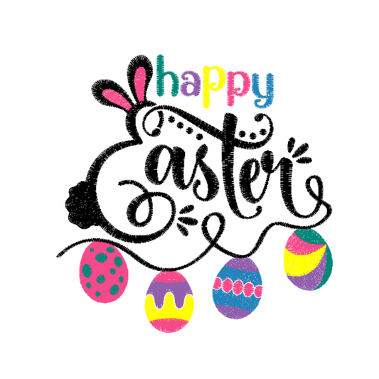 Happy Easter with Eggs