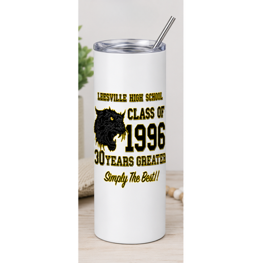 20 oz. White Tumbler LHS