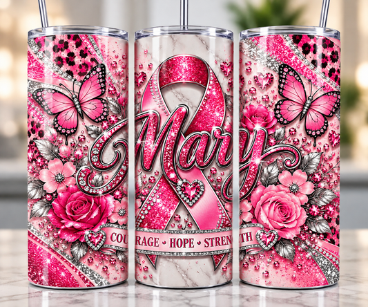 Breast Cancer Awareness 20 oz Skinny Tumbler