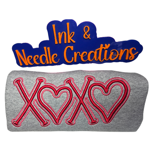 3D Puff XOXO Hearts